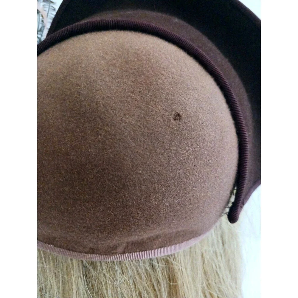 VTG 30s Jean Patou Paris Cloche Hat w Feathers US Upscale Milliner Distribution